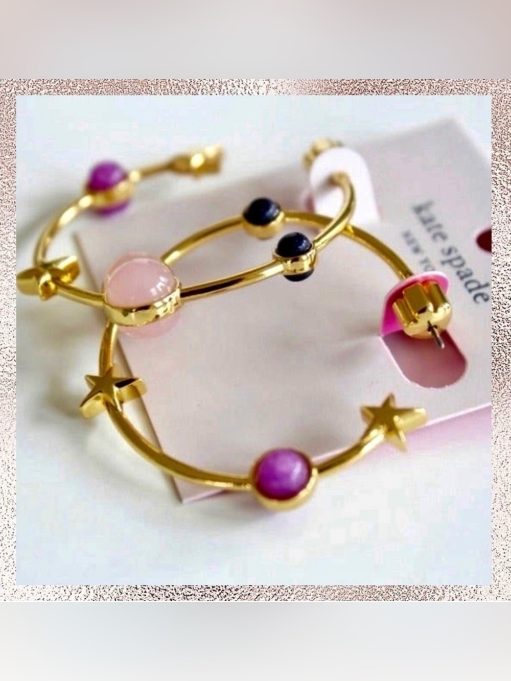 Kate Spade Authentic On The Rocks Hoops - Picture 4 of 15